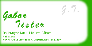 gabor tisler business card