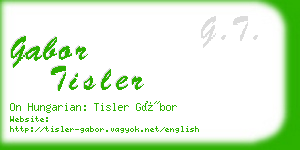 gabor tisler business card